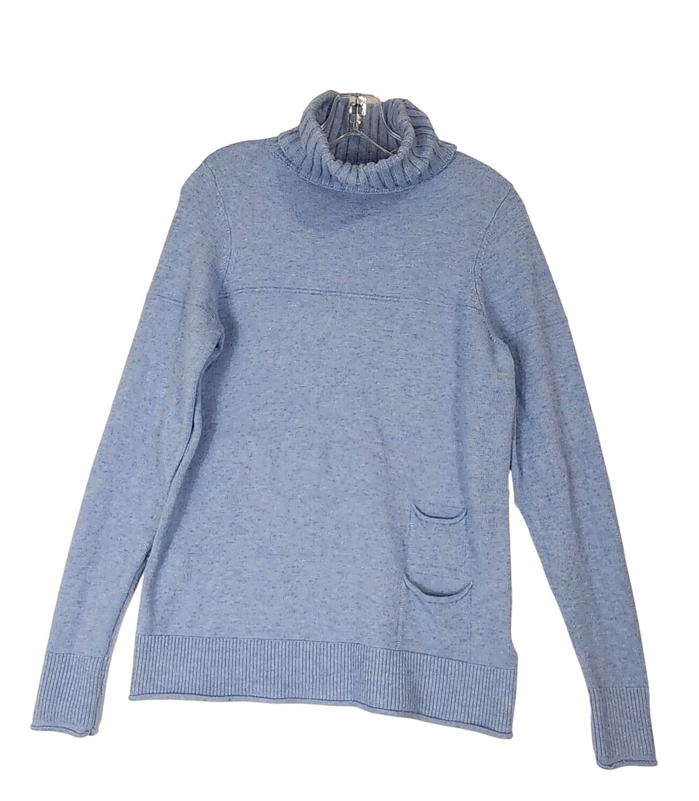 Renuar Women's Blue Lightweight Long Sleeve Knit Sweater Top XS #1054